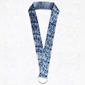 Disney Lilo & Stitch Wide Pin Lanyard Reversible Blue